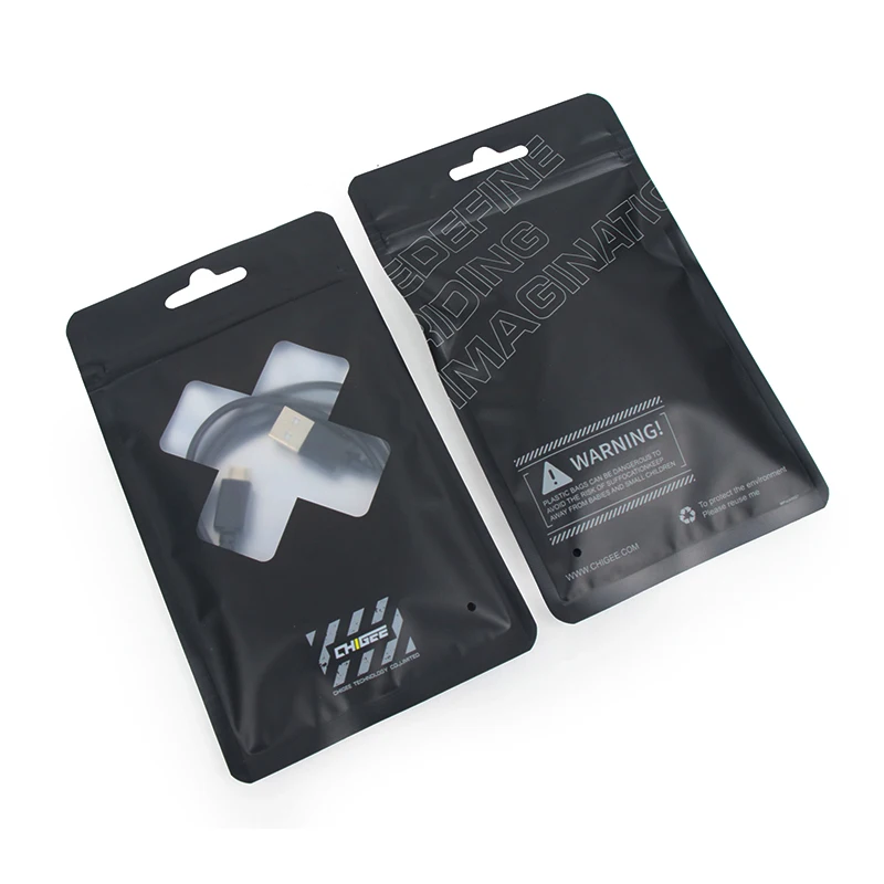 transparent custom resealable plastic packaging bag matte window design aluminum foil Zipper Pouch frosted Zip lock Bag