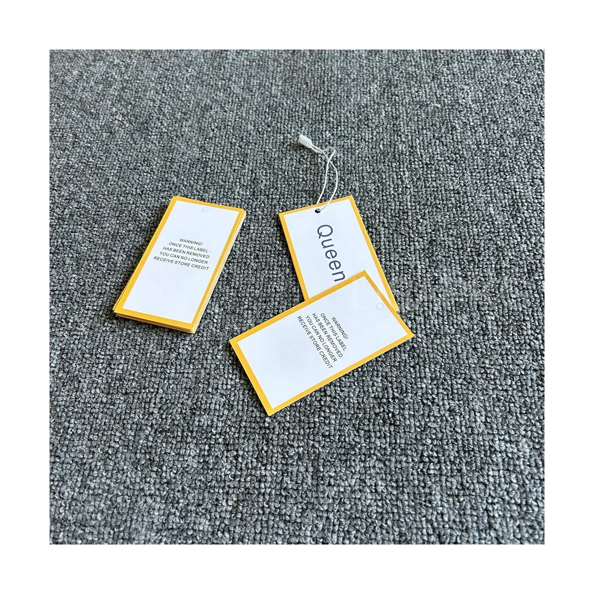 Бесплатный образец этикетки для парика плотные переработанной одежды тисненые на заказ специальные картонные бирки