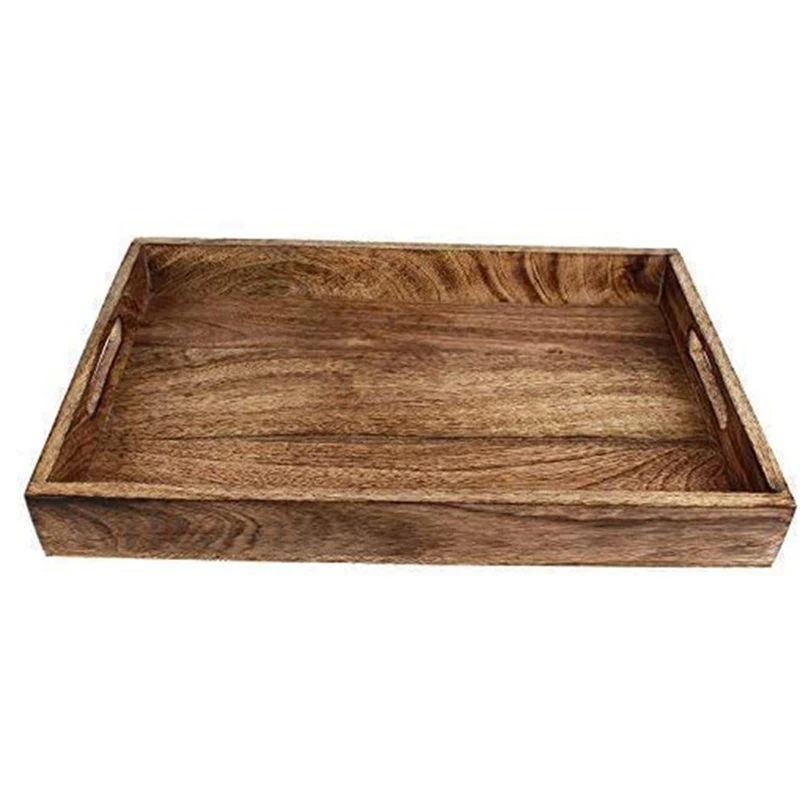 Nodic style food container   Solid wood meal box    Rectangular hotel wooden plate