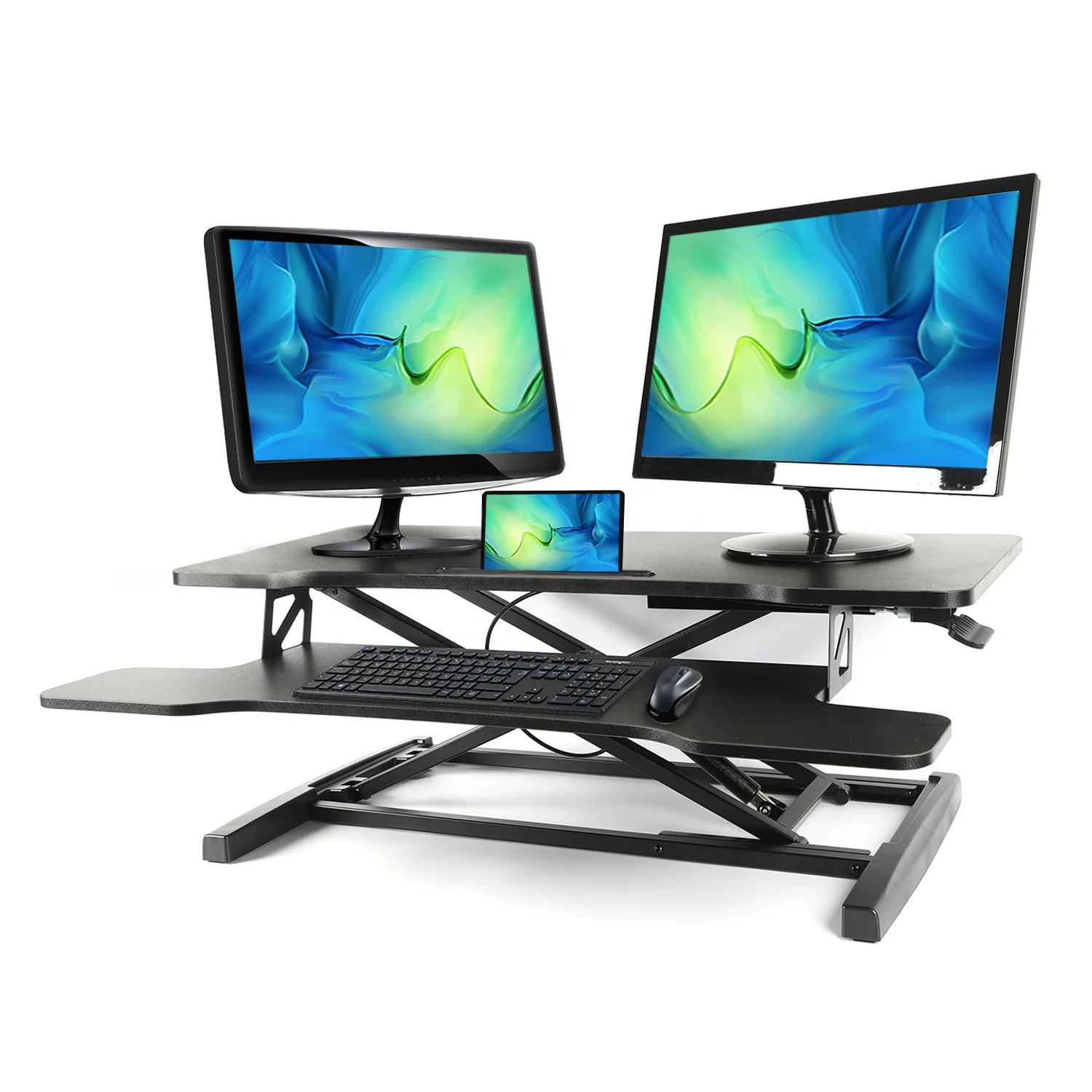 Office Height Adjustable Standing Table Ergonomic  Computer Workstation Sit Stand  Desk