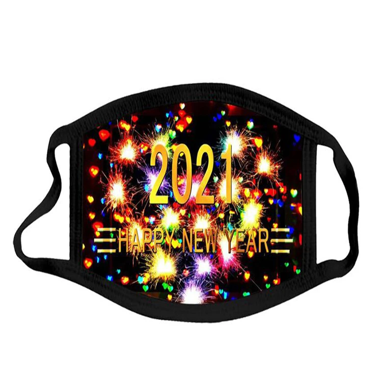 Новый запас многоразового использования с новым годом маска для лица против пыли тоньше стиль 2021 хлопок маска для лица