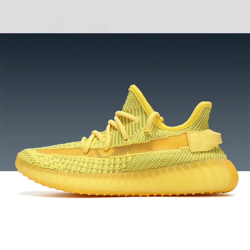 
Quality Reflective Yeezy 350 V2 Style Women Casual Sneakers Sports Shoes with -E-TPU Breathable Knit shoes for men 