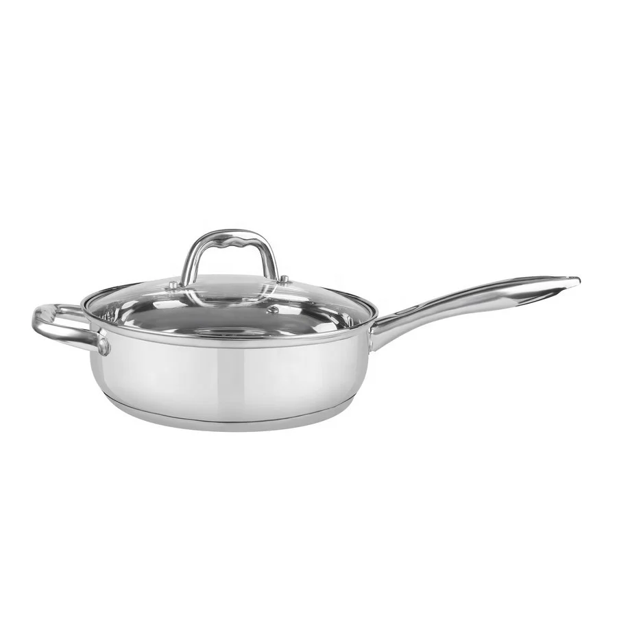 Camping use casseruola saucepan frying pan cookware stainless steel casserole dish set