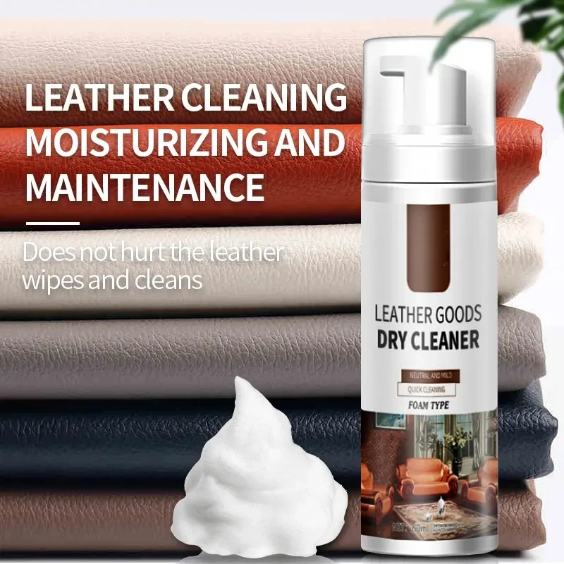 New Eco-friendly Leather Products Multifunctional Sofa Car Seat Handbag  Jacket Leather Dry Cleaning Multipurpose Foam Cleaner