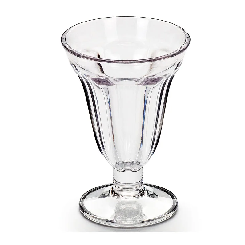 280ml Reusable Plastic Ice Cream Flower Cups Unbreakable Plastic Sundae Glass Slush Ice Cup