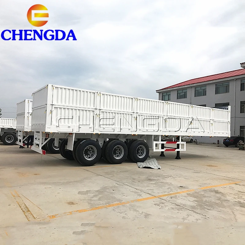 High Quality Cheap Large Capacity 3 Axle Cargo Sidewall Trailer for Sale