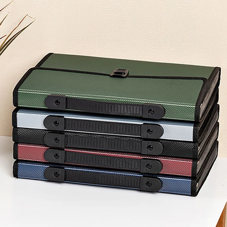 A4 plaid pattern organ expanding file multilayer folder portable bag large capacity  to Store all kinds documents fashionable