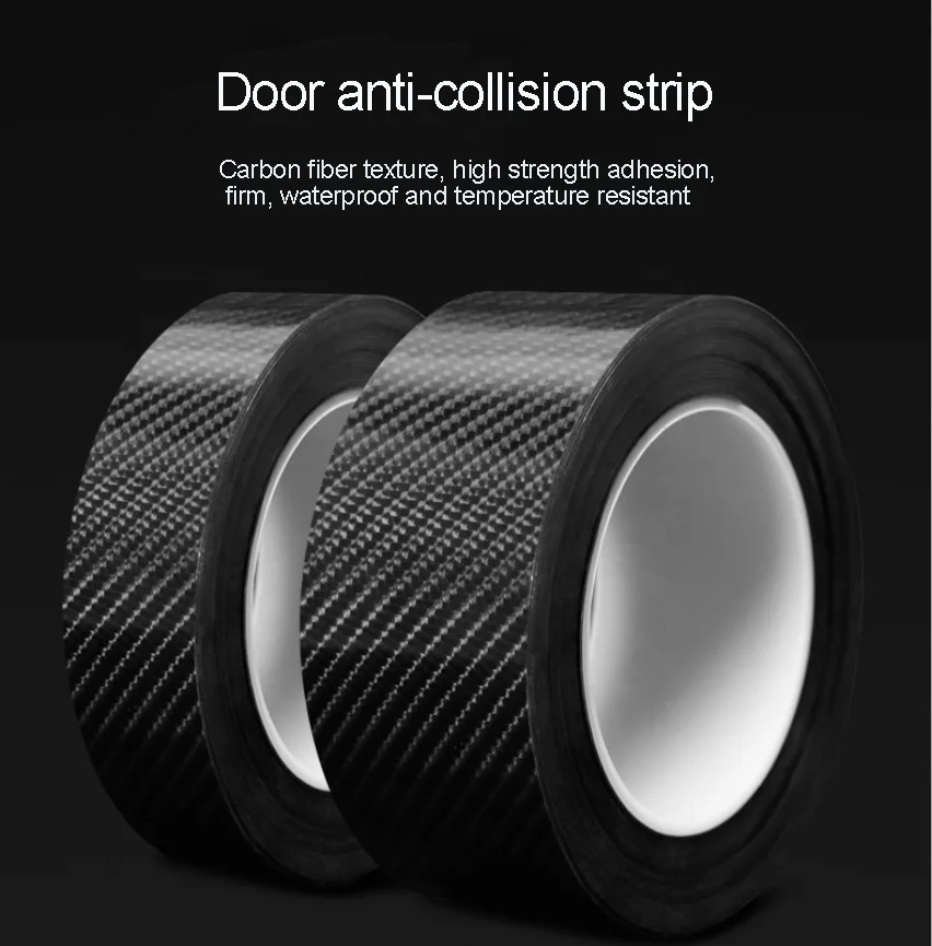 Car Universal Body Decals Film Nano Waterproof Repeated Use 5D Black Carbon Fiber Auto Windows Door Covering Wrap Vinyl Sticker