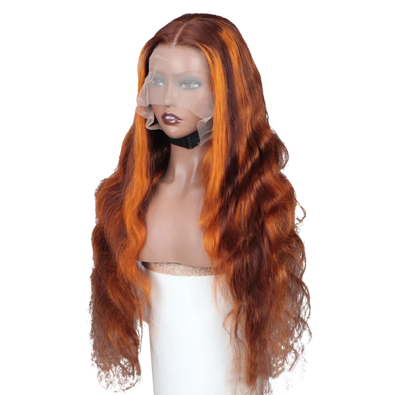 Europe and the United States Sell Mixed Color Lace Wig Human Hair Long Curly Hair for Daily Life
