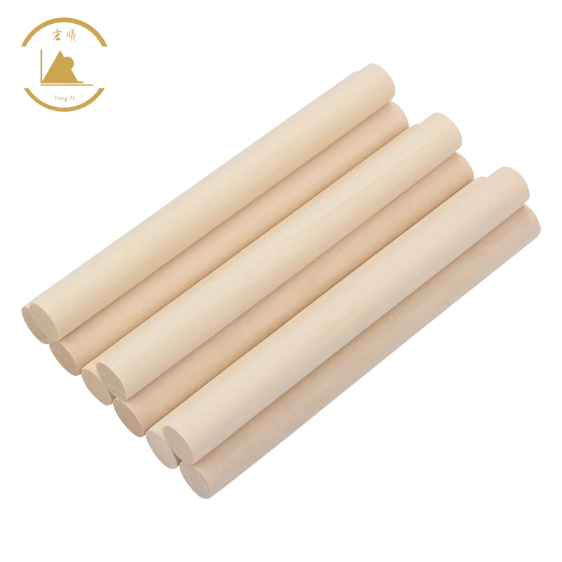 Прямая поставка с завода, Готовые Деревянные дюбели, березовые деревянные круглые палочки, прямые и гладкие для рукоделия «сделай сам» и индивидуальных размеров