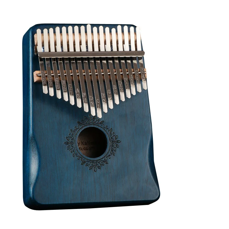 Color Painted Thumb Piano 17 Key Kalimba Mahogany Body