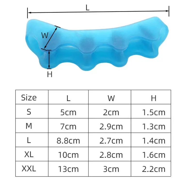 Bunion Gel Toe Separators Silicone Separator Pad Protector Individual Cap for Corns Bunions Stretcher & Straightener