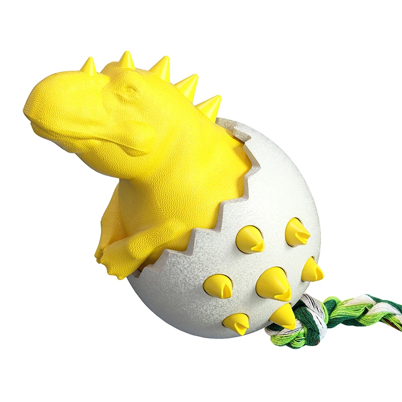 Tough unique dinosaur egg molar toy chew toy for dogs lay egg chew dog toy