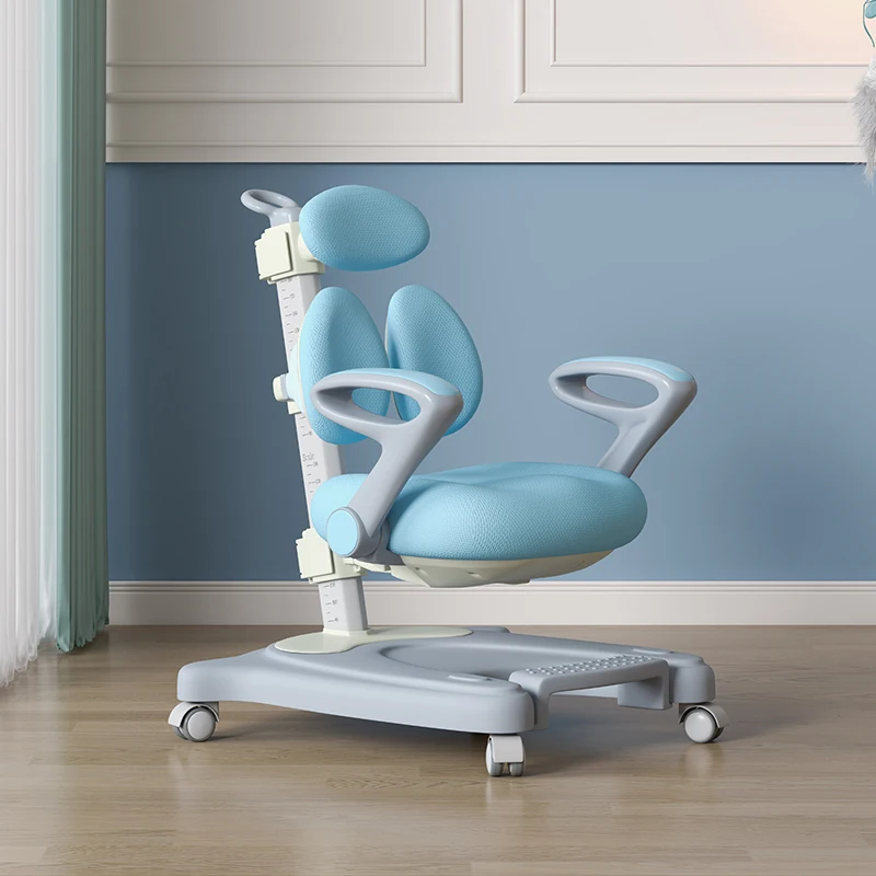 
Wood Adjustable Height Kids Study Desk with Chair Drafting Table Computer Station Built-in Bookshelf Hutch Multi Function 