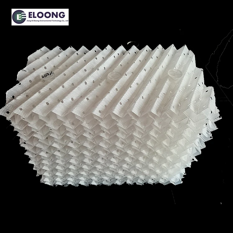 Heat Resistance PP 125Y Plastic Corrugated Plate Structured Packing For Distillation Tower