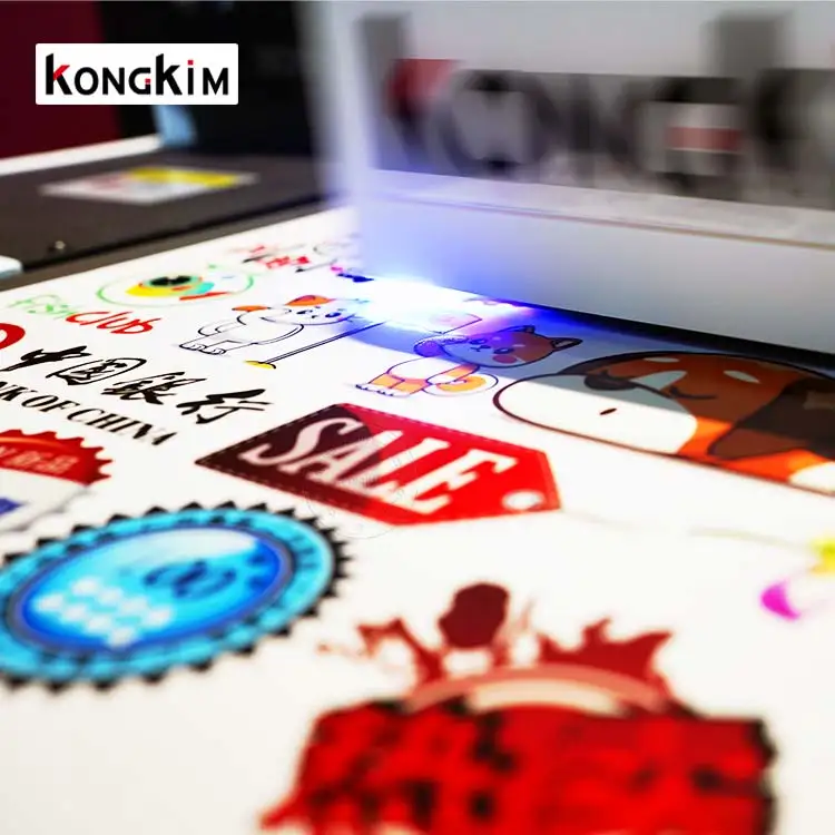 KONGKIM 3042 UV Flatbed Printer A3 UV DTF Printer Label Sticker printing Dual XP600 Printhead