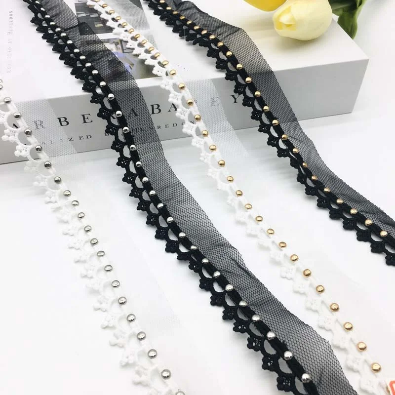 Wholesale Polyester Bead Trimming Design Lace Trims