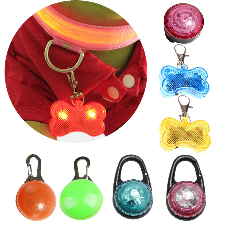 Amazon Hot Sell  2021Dog Accessories LED Light Up Dog Collar Glow Pet Safety Tag Pendant Dog Light