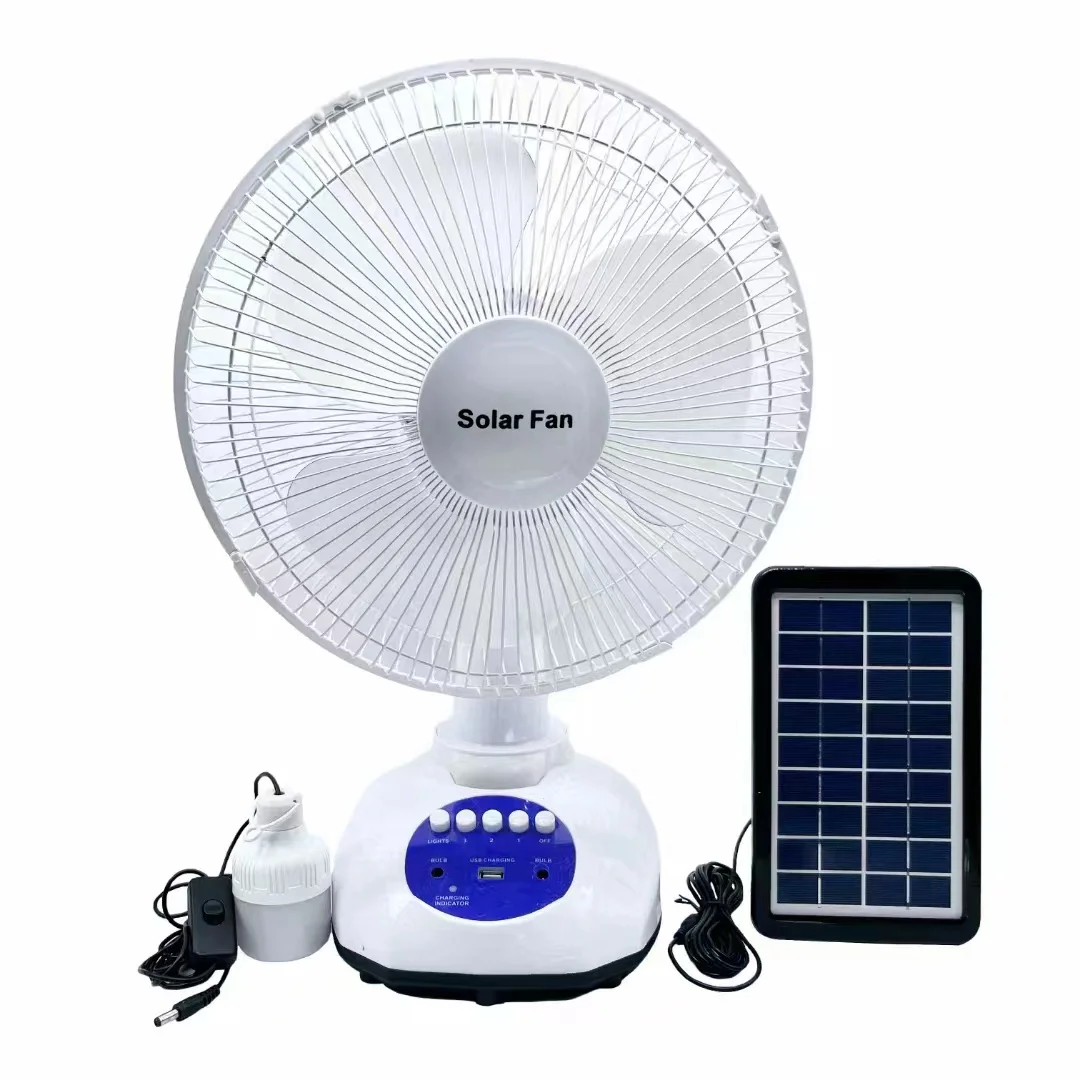 Wholesale DC/AC High Quality Solar Powered Floor Fan Rechargeable Standing Fan with Solar Panel
