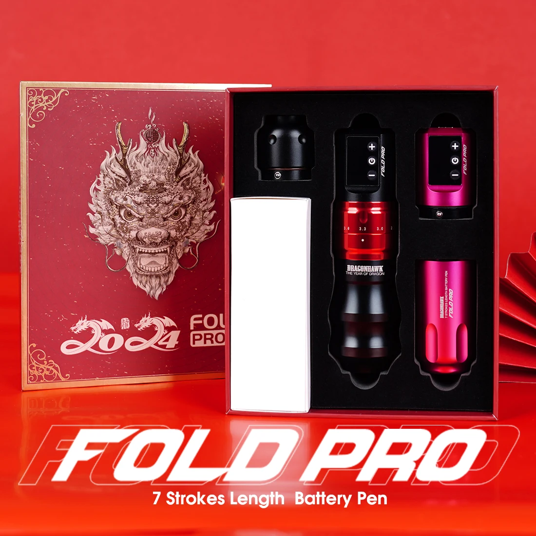 Dragon Limited Edition Fold Pro Wireless Tattoo Machine Pen