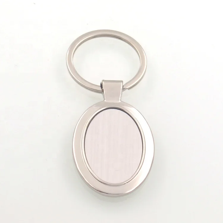 Oval Shape Blank Metal Promotion Keychain