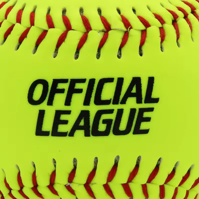 Yellow Softball Balls 11 12 Inch Pelotas De Softbol Slow Fast Pitch Training Pvc Leather Softball Balls