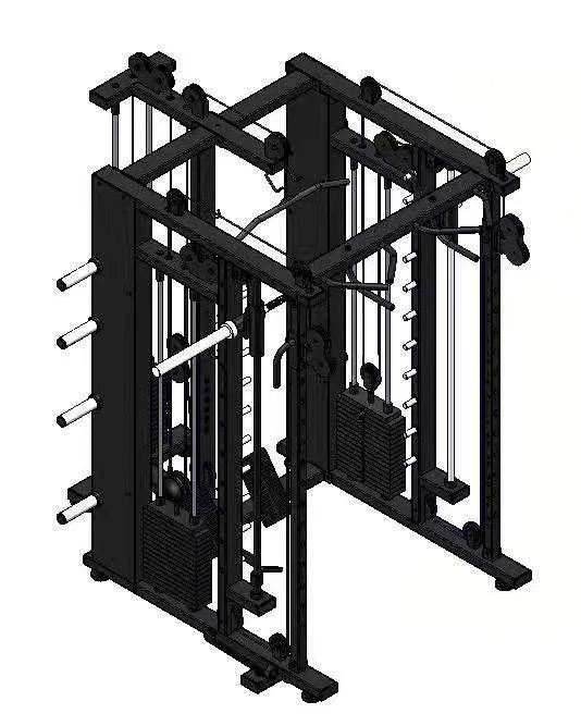 Commercial All-In-One Smith Machine Multi-Functional Strength Trainer for Home Gym Rack Fitness Exercise Functional Trainer