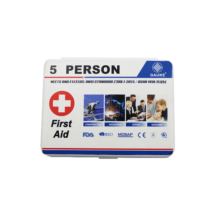 ANSI OSHA 5 persons First aid kit box for workplace,home,industrial