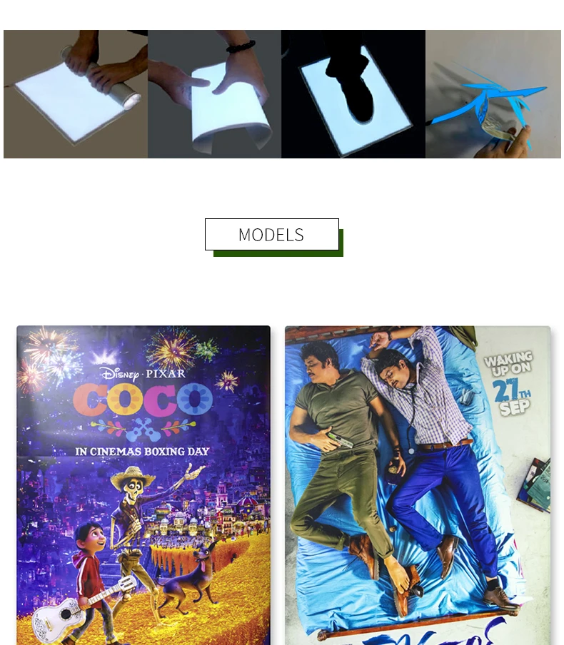 High Quality Electroluminescent Flashing Promotional EL Advertisement Poster