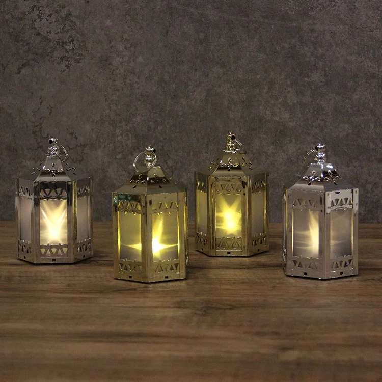 Home Decorative Natural Hanging Moroccan Wedding Plastic Holographic Stars Candle Lanterns with Tea Light