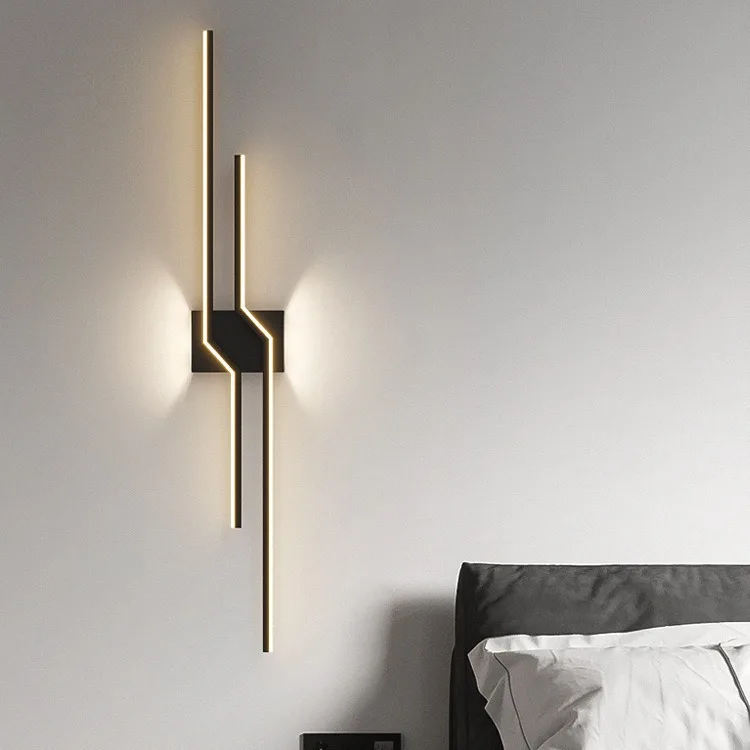 Minimalist Line Nordic Design Creative Decoration Wall Lights Lamp Interior Bedside Colorful Indoor Modern Led Wall Lamps