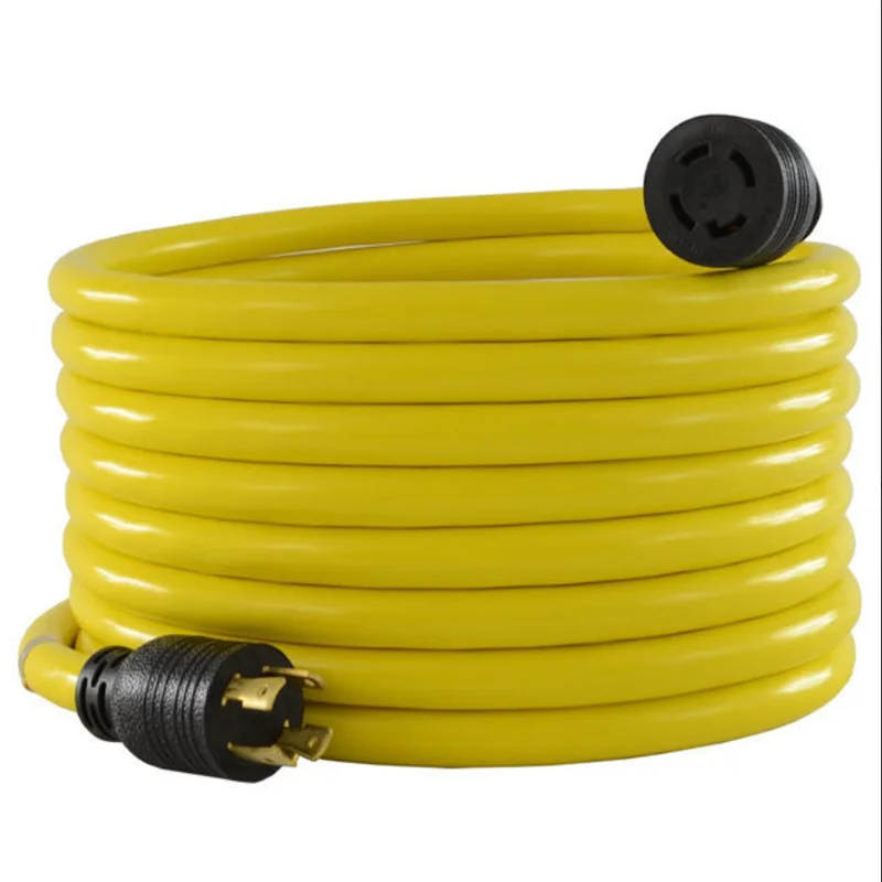 USA NEMA L14-30 Power Extension Cord 4Prong Locking Male L14-30P to L14-30R Female STW 10AWG*3C Generator Cord