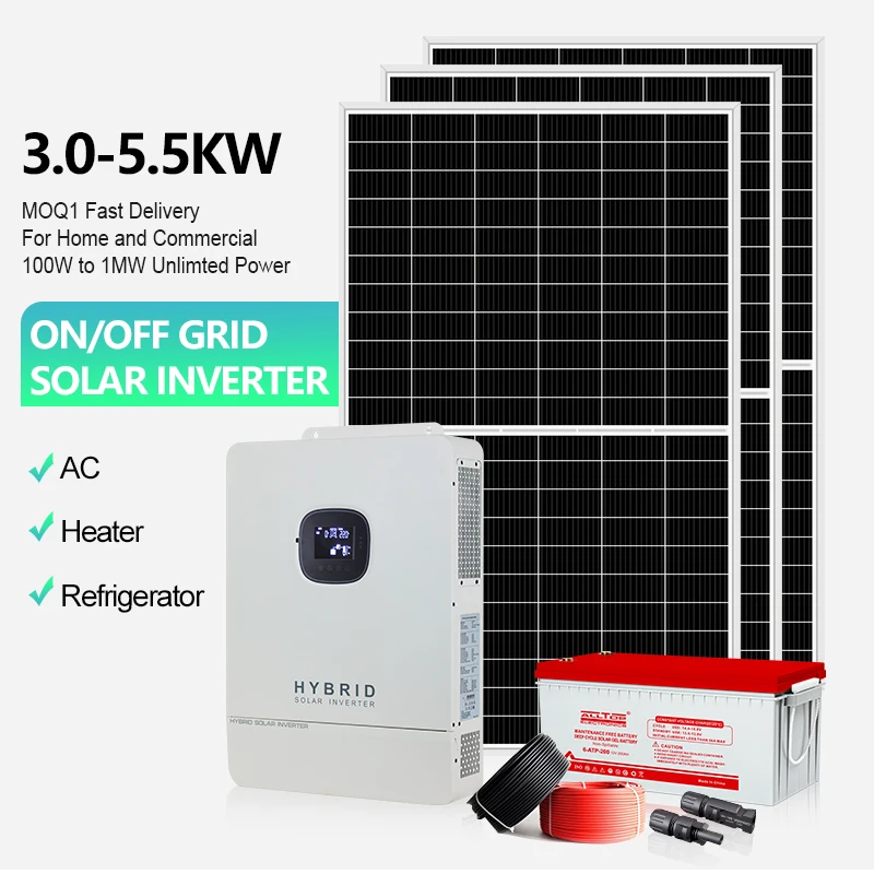 Logo Customization 3KW 5KW 8KW 10KW Solar Kit Home Power Grid-tied Solar Power System