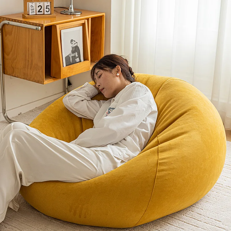 Soft Memory Cotton Large Round Beanbag Cover Giant Game Bean Bag Sofa Chairs