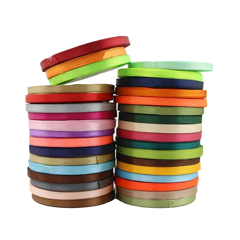 wholesale 25 yards/roll  6mm Gift Packaging Ribbon Best Seller Webbing Decoration Gift Christmas Satin Ribbons