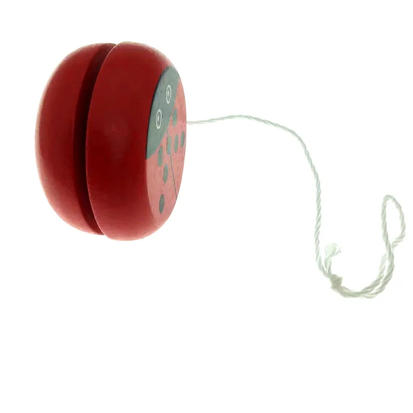 Cute Animal Prints Wooden Ladybug Toys Kids Creative Yo Yo Toys For Children