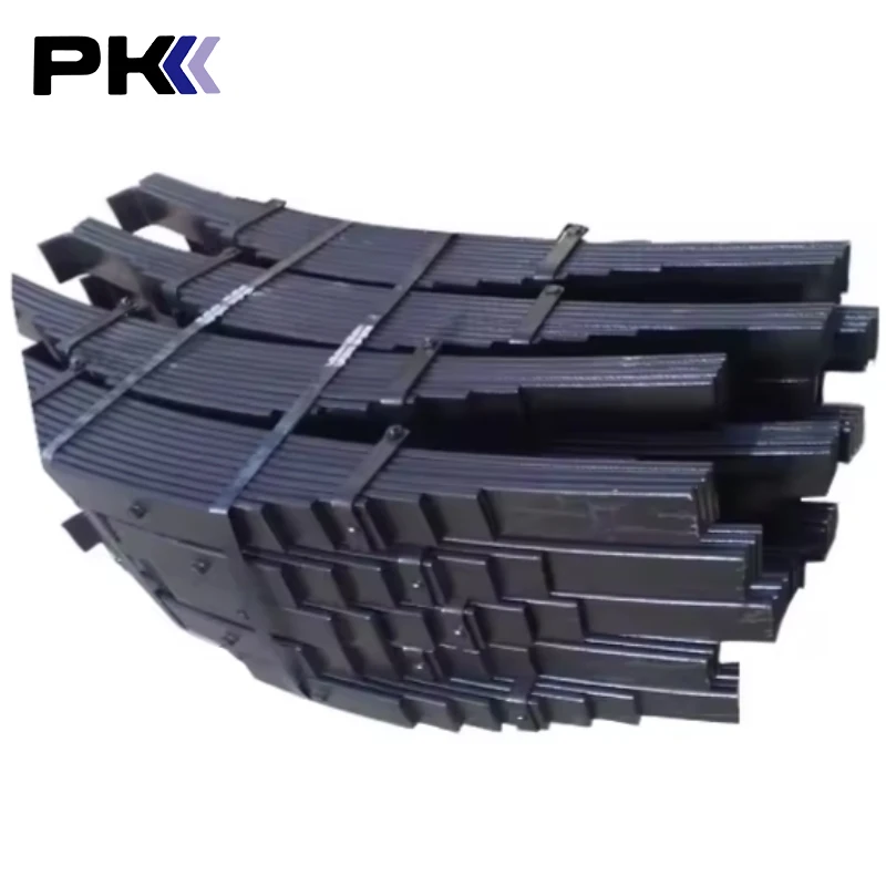 For L1 HJ Hos Type Bogie Trailer Truck Bogie Spring Suspension Axle Super 25T 30T 35T Use 17pcs 19 pcs Leaf Spring