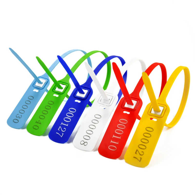 Heavy Duty Plastic Truck Trailer Seals Numbered Security Tags Safety Ties Pull Tight PadLocks Straps plastic Zip Ties