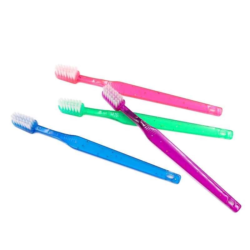 With Hanging Hole Simple Small Head PS Handle with Sparkles Kid Toothbrush Child