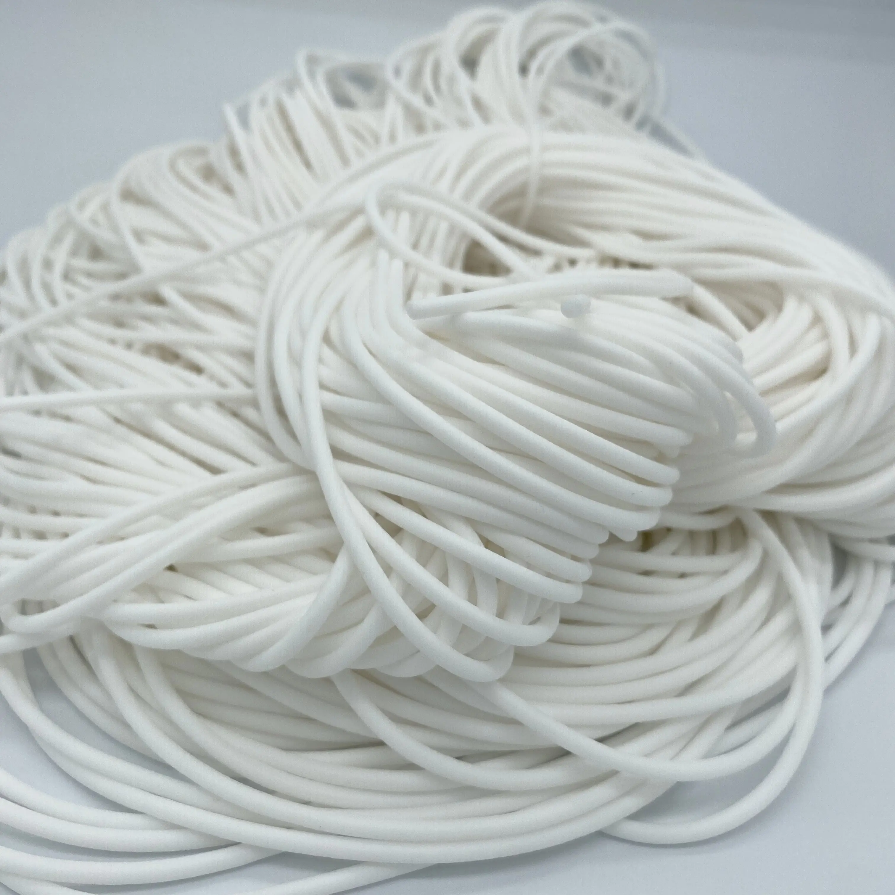 Round Elastic Silicone Foam Rubber Cord Strip 1mm 2mm 3mm 4mm
