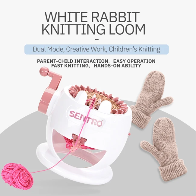 Girls knitting machine set toy wool weaving machine kids educational toy funny knitting machine toys with color box