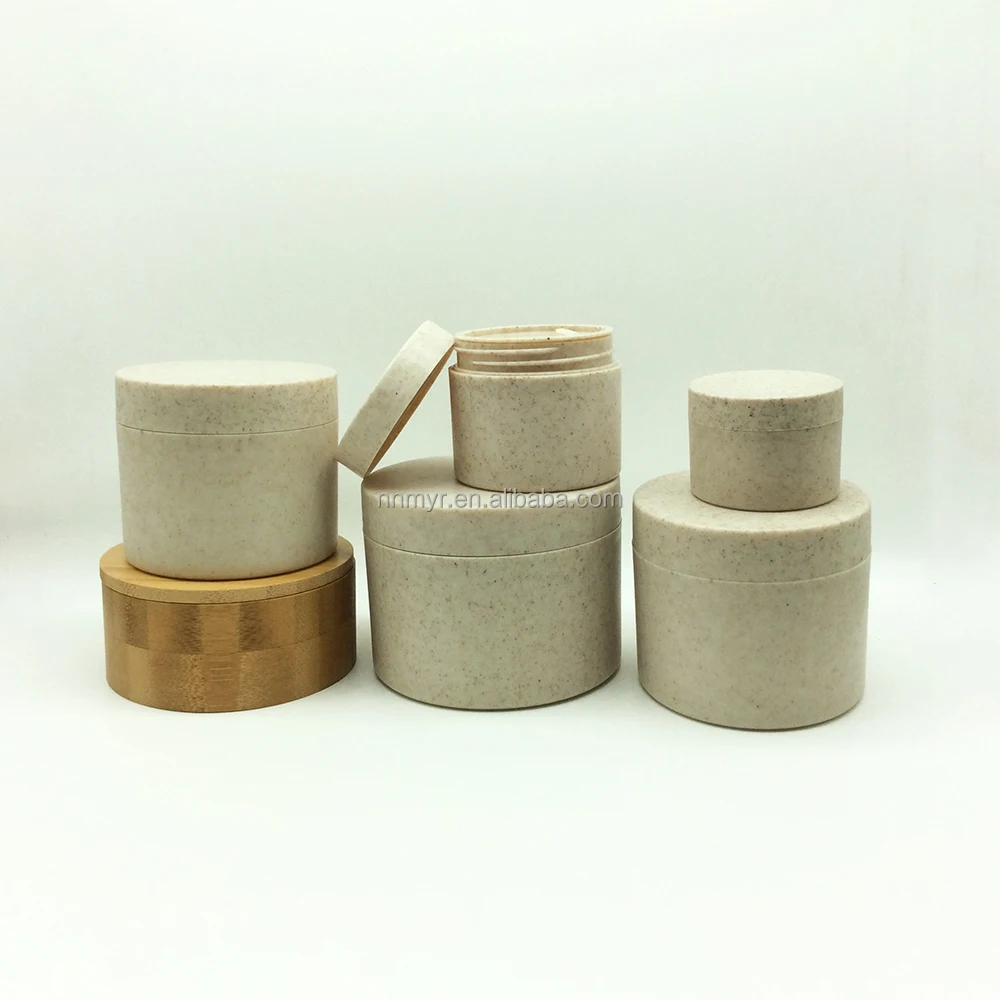 face eye skin care body lotion wheat straw cream jar for cosmetic packaging 50g 100g 250g Biodegradable eco friendly