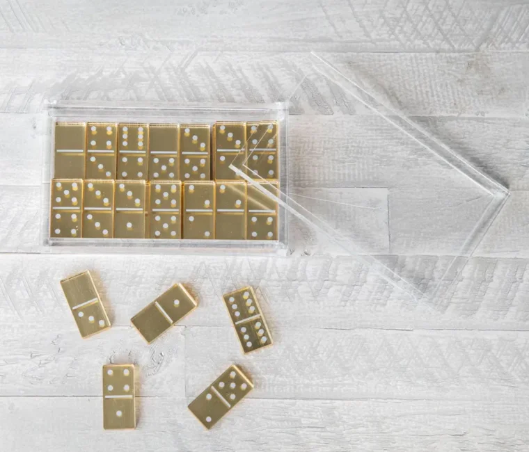 Acrylic Rummy Mahjong RUMMIKUB Tile Game Set Lucite Luxury Acrylic Bright Color Domino Set board games