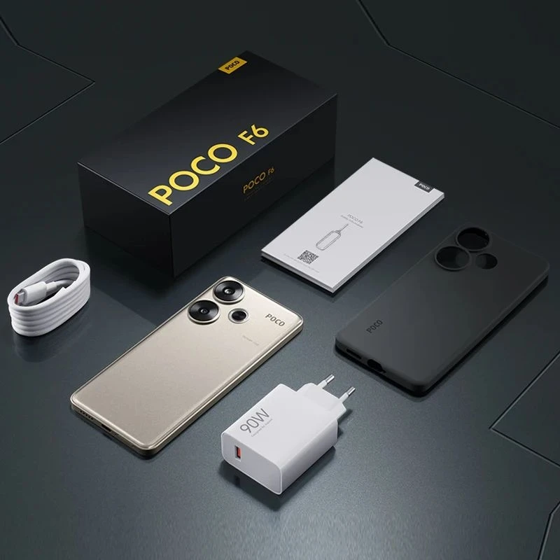Для смартфона Xiaomi POCO F6 Global 12 ГБ + 512 в экране отпечатков пальцев 6 67 дюймов Snapdragon 8s Gen 3 90 Вт Зарядка 5G NFC