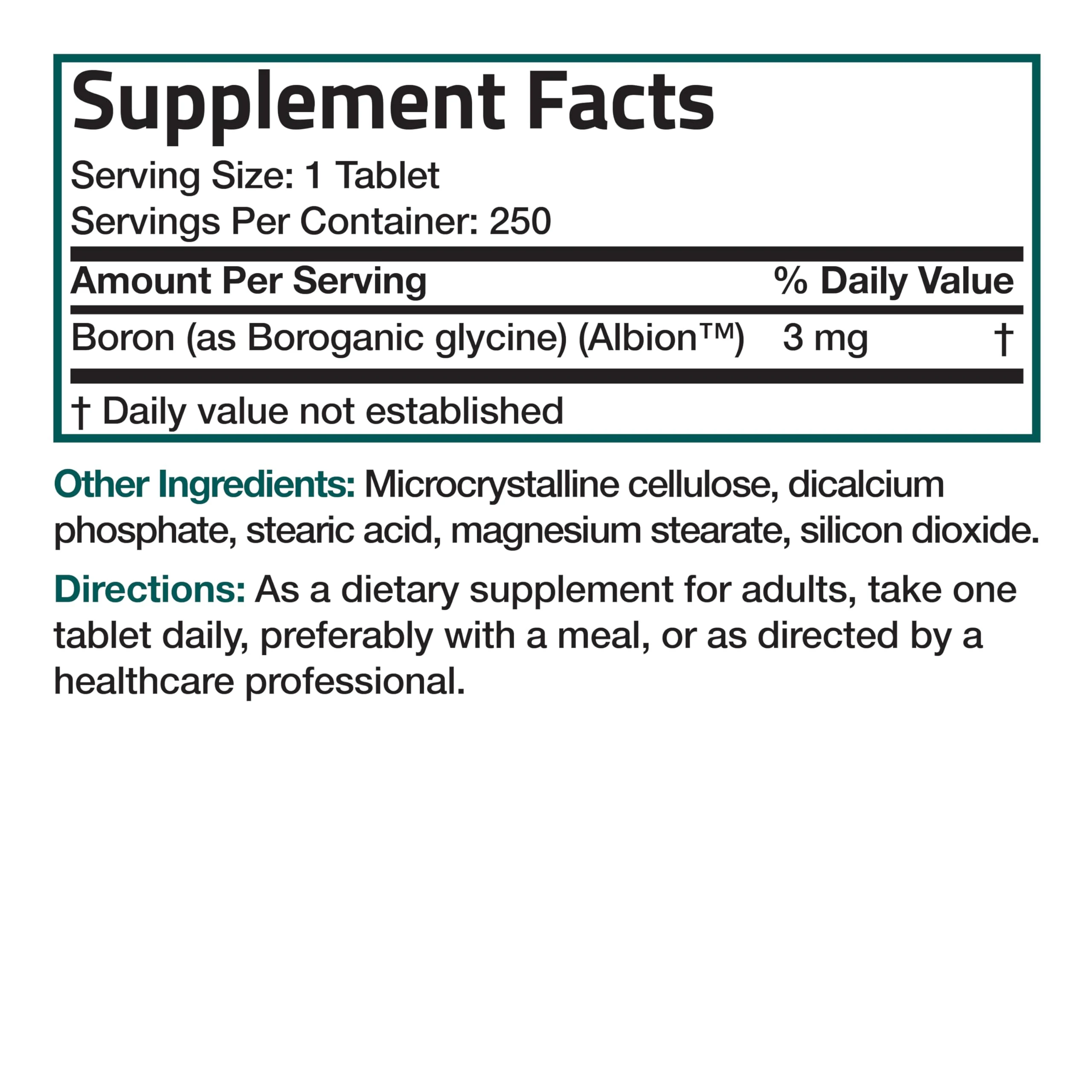 Superior Boron 3 MG Vegan Capsules Bone Health Trace Mineral Supplement Boron Capsule Energy Metabolism