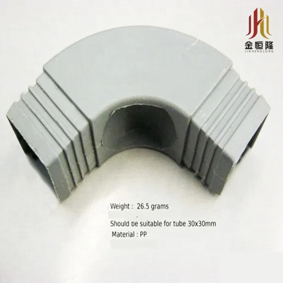 Plastic corner bracket connector for knock down bed base