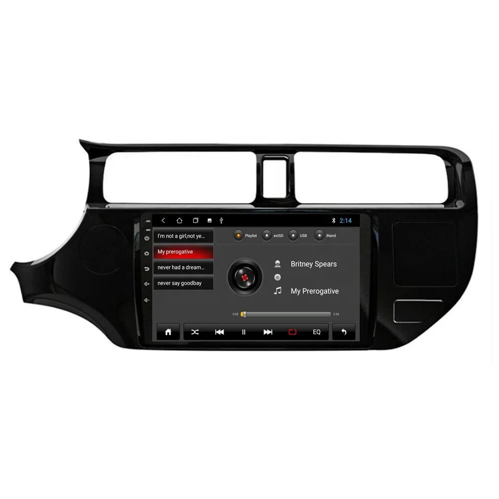Android 9 inch IPS Multimedia GPS Radio Headunit Car Stereo For Kia Rio(2012-14) Support FM/AM RDS+CarPlay