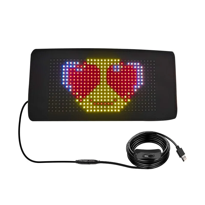 Rolling Bright Flexible Advertising Led Sign 5V Led Usb Car Sign Bluetooth App Control Custom Text Pattern Led Display