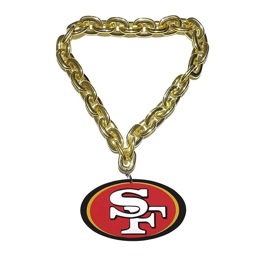WT Customized Sports Teams Logo Football Baseball Superfan Fanfave NFL MLB Chain Oversized 3D EVA Foam Fan Chain Necklace