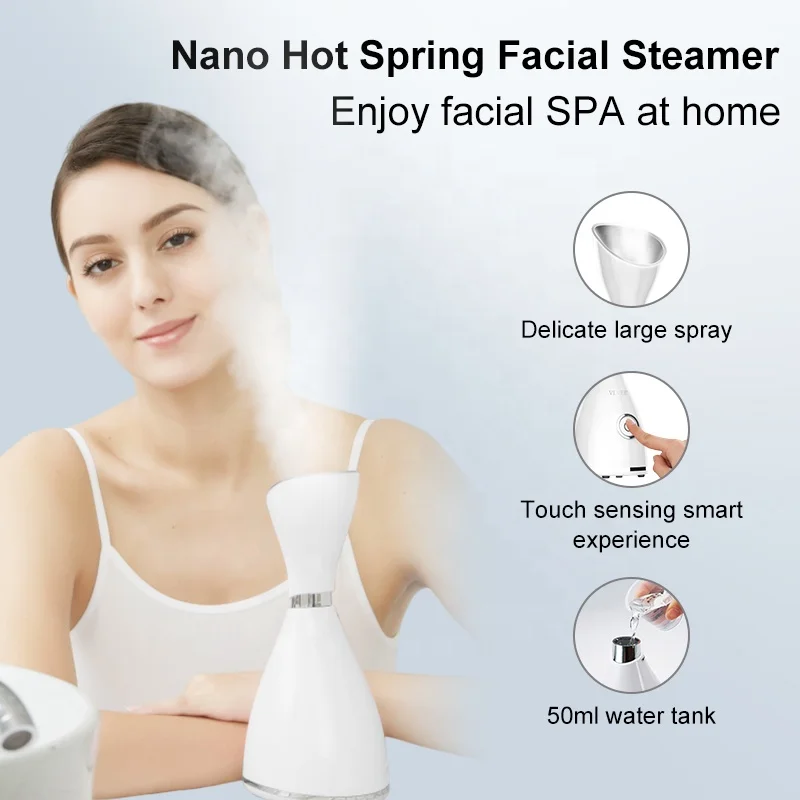 Professional Beauty Personal Care Face Steamer Sprayer Face Humidifier portable nano ionic sauna Facial Steamer